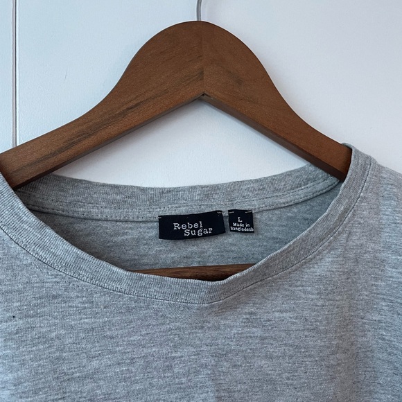 Rebel Sugar Heather Gray Crop Top - Picture 2 of 6